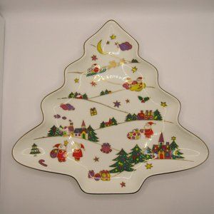 Utsuwakan Porcelain Christmas Tree Shaped Dish